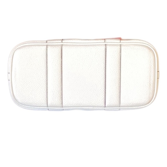 New Elegant White Leather Crossbody Shoulder Tote Bag 32 CM Silver Hardware - Picture 9 of 13